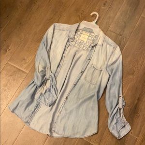 Jean button up shirt